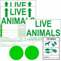 Live Animals stickers and signs on a white background