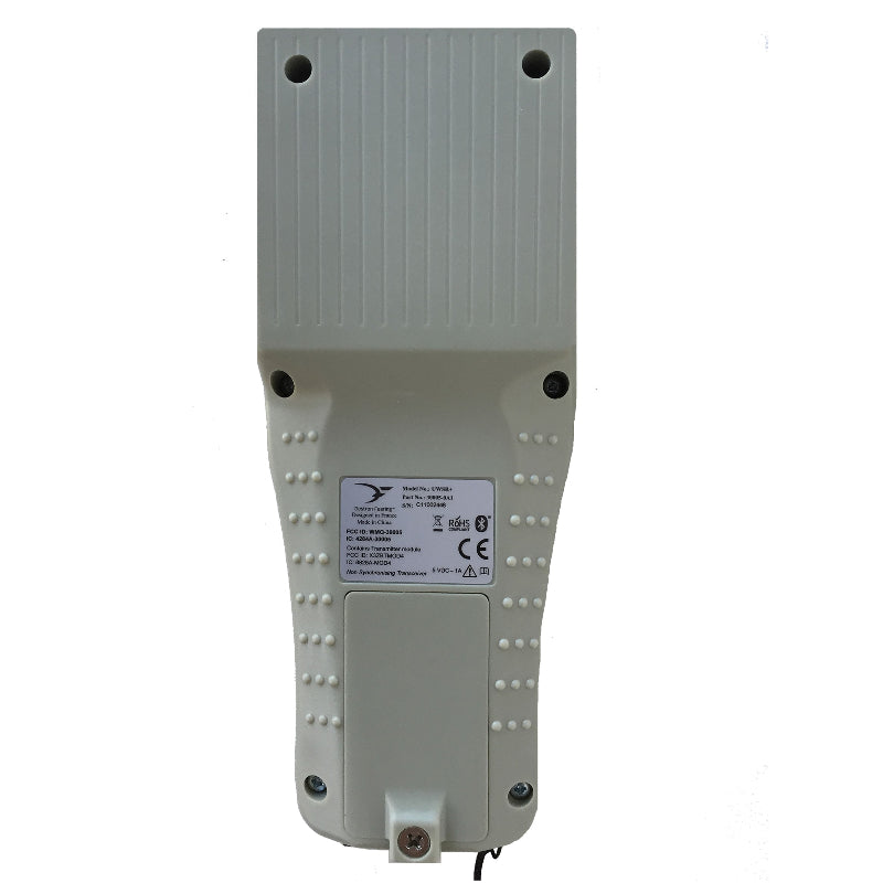 Back of HomeAgain WorldScan Plus microchip scanner