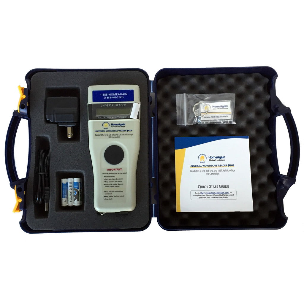HomeAgain microchip scanner case contents