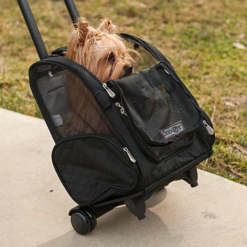 Snoozer pet carrier on wheels - its a roll around carrier!